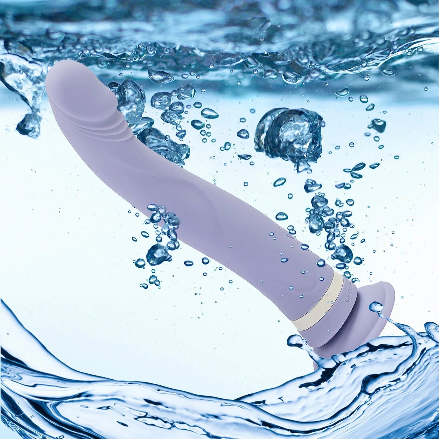 Soft Solace Vibrator with Detachable Suction Cup - waterproof suction cup vibrator close-up view