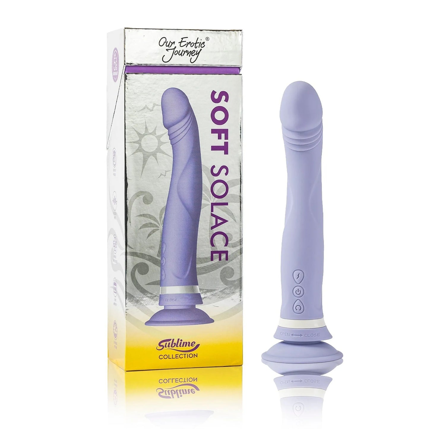 Soft Solace Vibrator with Detachable Suction Cup - alternate angle and detail view