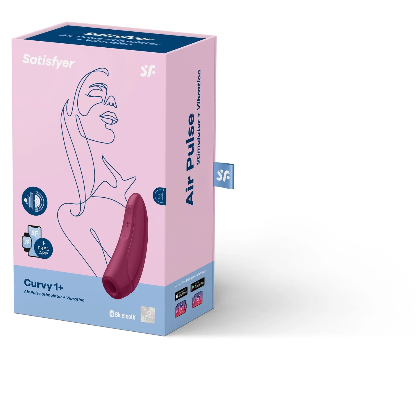 SATISFYER CURVY 1+ ROSE RED W/ APP